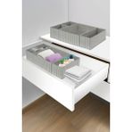 Prendi Home 4'lü Gri Çizgili Dolap-Çekmece Içi Organizer Seti 28 x 28 x 13 ( x 1) / 28 x 13 x 13 ( x 1) / 13 x 13 x 13 ( x 2)