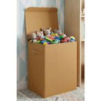 Prendi Home Bej Kapaklı Oyuncak Kutusu Katlanabilir Leke Tutmaz Çocuk Odası Sepeti Organizer Oyuncak Kutusu 40X50X30