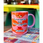 Prens Kudur Tasarım Kupa-Hediyelik Ev-Ofis-Çay-Kahve Kupası - Pembe - 330 ml