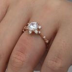 Prenses Model Rose Kaplama Zirkon Tasli Gumus Tektas Yuzuk