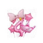 Prenses Taç Fiyonk Folyolu Yaş Set Balon 5 Li Set, 4