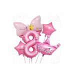 Prenses Taç Fiyonk Folyolu Yaş Set Balon 5 Li Set, 8