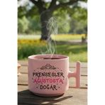 Prensesler Ağustosta Doğar Baskılı Doğum Günü Özel Gün Hediyelik T Kulplu Beyaz/Pembe Latte Fincanı, QB1PL5993-08AĞUSTOS-PM