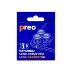 Preo Dayanıklı iPhone 13 Pro /13 Pro Max Üçlü 3D Lens Lens Koruma