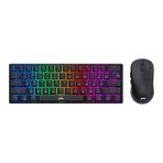 Preo MG52 Blue Switch Mekanik Klavye Mouse Set siyah