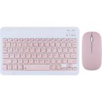 Preo Ptab P8 Tablet Uyumlu Mini Slim Şarjlı Bluetooth Klavye ve Mouse Seti | Pembe |
