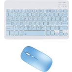 Preo Ptab T10 10.1" Uyumlu Kablosuz Bluetooth Şarj Edilebilir Klavye Mouse Seti - Mavi
