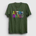Presmono Astroworld V2 Travis Scott Haki Kadın T-Shirt