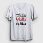 Presmono Bad Girls Vikings Beyaz Unisex T-Shirt