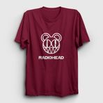 Presmono Bear Logo Radiohead Bordo Unisex T-shirt