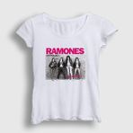 Presmono Beyaz Anthology Ramones Kadın T-Shirt