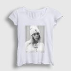 Presmono Beyaz Billie Eilish Kadın T-Shirt