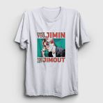 Presmono Beyaz Jimout K Pop Jimin Bts Kadın T-Shirt