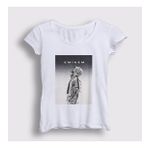 Presmono Beyaz Sky Eminem Kadın T-Shirt
