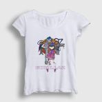 Presmono Beyaz Sun Gorillaz Kadın T-shirt