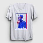 Presmono Beyaz Watercolor ASAP Rocky Erkek T-Shirt