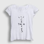 Presmono Cactus Jack Travis Scott Beyaz Unisex T-Shirt