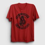 Presmono California Sons Of Anarchy Kırmızı Unisex T-Shirt