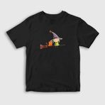 Presmono Cat and Witch Kedi Siyah Unisex T-Shirt