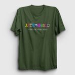 Presmono Haki Astroworld V4 Travis Scott Kadın T-Shirt