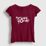 Presmono Kırmızı Logo My Chemical Romance Kadın T-Shirt