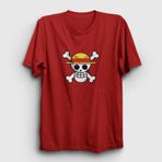 Presmono Logo Anime One Piece Beyaz Unisex T-shirt