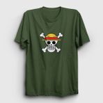 Presmono Logo Anime One Piece Kırmızı Unisex T-shirt