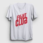 Presmono Logo Film Dövüş Kulübü Fight Club Beyaz Unisex T-shirt