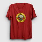 Presmono Logo Guns N' Roses Kırmızı Unisex T-Shirt