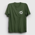 Presmono Logo K-Pop Twice Haki Kadın T-shirt