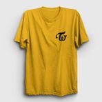 Presmono Logo K-Pop Twice Sarı Unisex T-Shirt