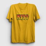 Presmono Logo Kiss Sarı Unisex T-Shirt