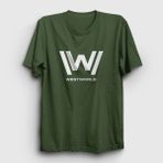 Presmono Logo V2 Westworld Haki Unisex T-Shirt