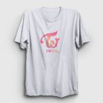 Presmono Logo V3 K-Pop Twice Beyaz Unisex T-shirt