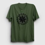 Presmono Logo V3 Red Hot Chili Peppers Haki Unisex T-Shirt