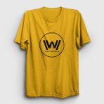 Presmono Logo Westworld Sarı Unisex T-Shirt
