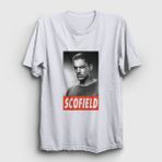 Presmono Michael Scofield Prison Break Beyaz Unisex T-shirt