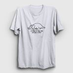 Presmono Overthinking Cat Kedi Beyaz Unisex T-Shirt
