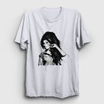 Presmono Retro Amy Winehouse Beyaz Unisex T-shirt