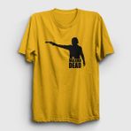 Presmono Shot The Walking Dead Sarı Unisex T-Shirt