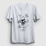 Presmono Signs K-Pop Twice Beyaz Unisex T-shirt