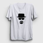 Presmono Silhouette Breaking Bad Beyaz Unisex T-shirt