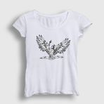 Presmono Siyah Angel Gym Fitness Zyzz Kadın T-shirt