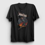 Presmono Siyah Angel Judas Priest Kadın T-Shirt