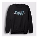 Presmono Siyah Logo V3 Westworld Unisex Sweatshirt