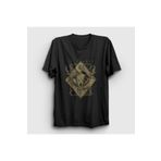 Presmono Siyah Moose In Flames Unisex T-Shirt