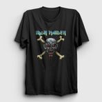 Presmono Siyah Skull Iron Maiden Unisex T-Shirt