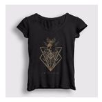 Presmono Skulls In Flames Kadın T-shirt