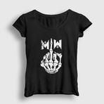 Presmono The Finger Motionless In White Kadın T-shirt
