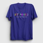 Presmono Unisex Astroworld V4 Travis Scott Mor T-Shirt